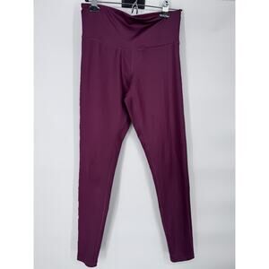 Champion Women's M Ankle Leggings Purple Elastic Waist Stretch Athleisure